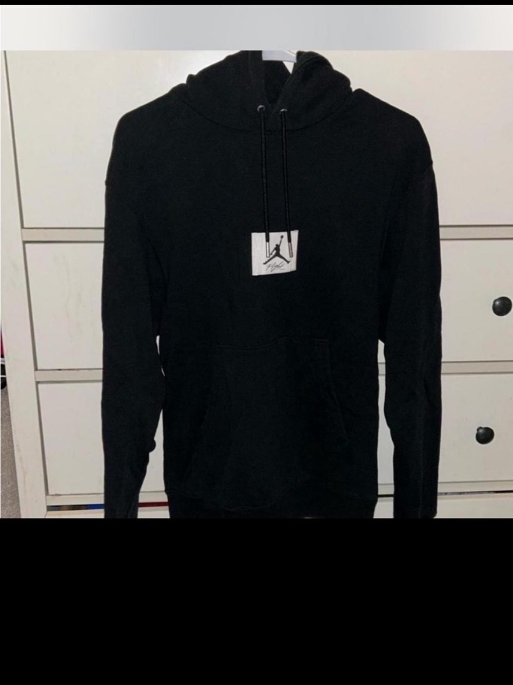 Jordan Black Pullover Hoodie with Small Front Patch